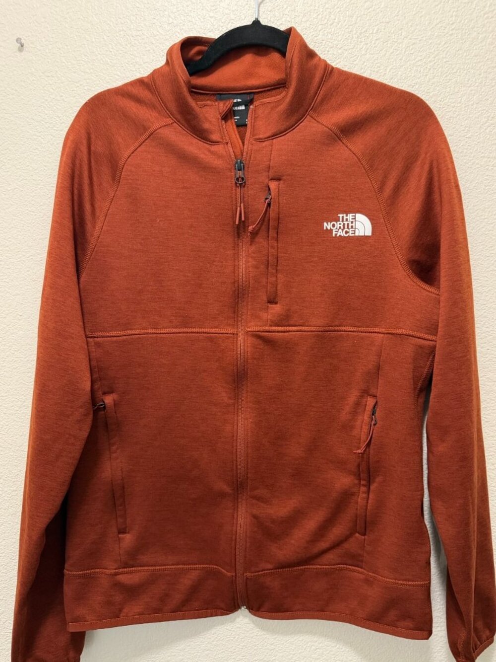 The North Face men's Canyonlands burnt orange full front zip jacket, size small